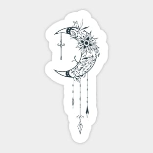 Hand Drawn Mystical Moon Sticker